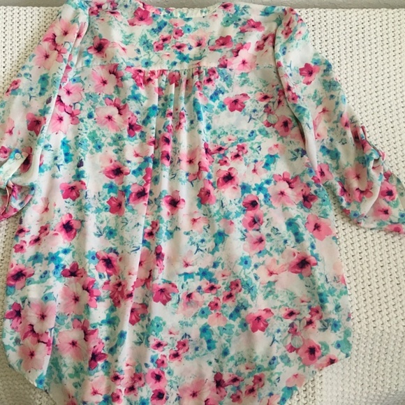 DECREE XL LIGHTWEIGHT SHEER CLIP UP SLEEVE PINK AND BLUE (15) - Picture 5 of 5